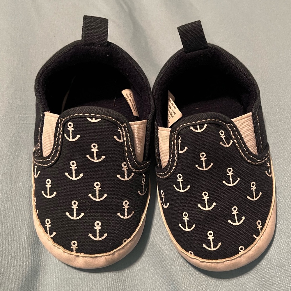 Darling Navy/White Anchor ⚓️ Baby Shoes